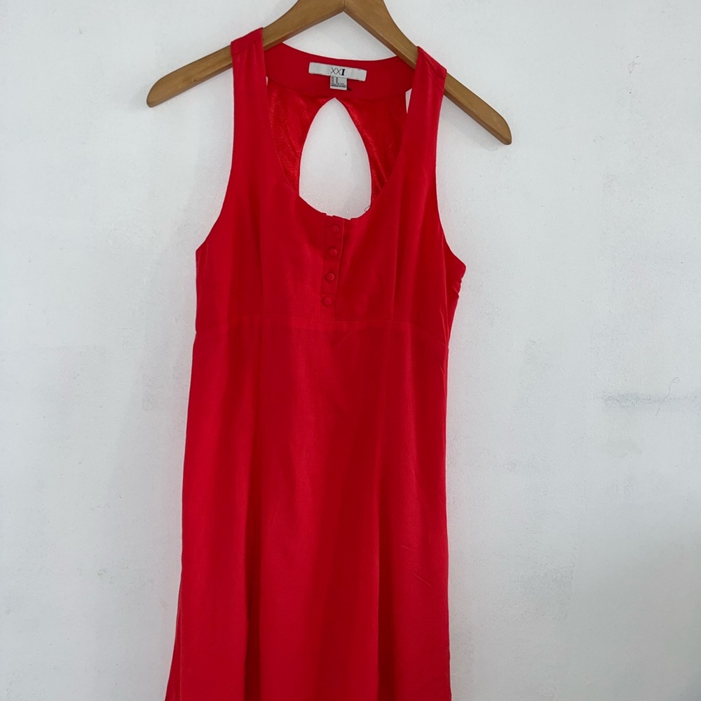 XXI Red Sleeveless Flirty Clubwear Party Mini dress - Y2K Going Out Style